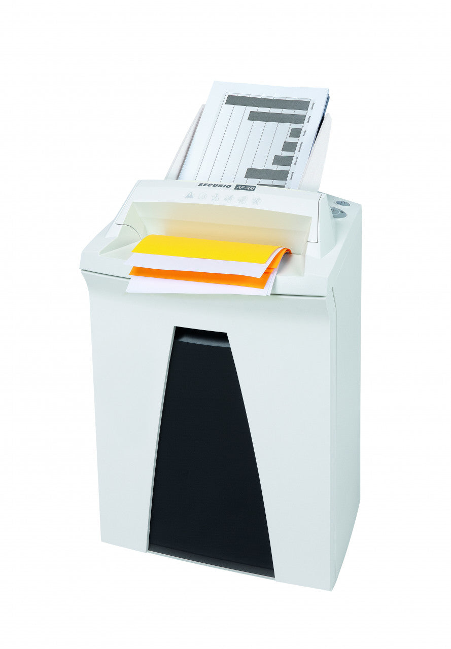 HSM Securio AF300 – Aktenvernichter mit Autofeed 300 Blatt, DIN P-4, Partikelschnitt 4,5 × 30 mm, 35 l