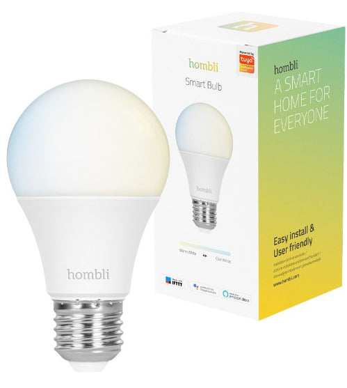 Hombli Smart-Leuchtmittel E27 – 800 lm, 2700–6500 K, WLAN/App, dimmbar – Weiss