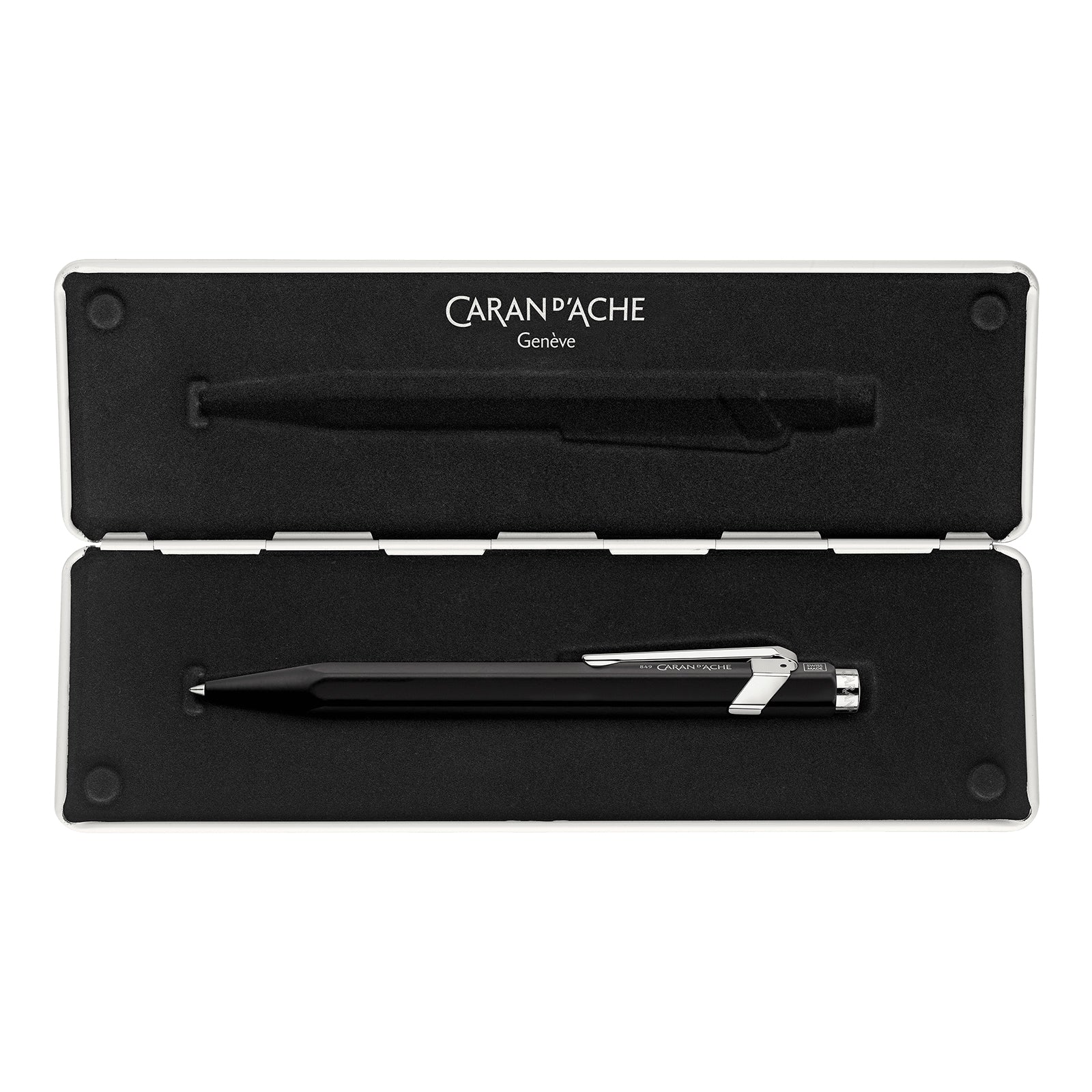Caran d-Ache Caran d’Ache 849 – Tintenroller, 0,7 mm, schwarz, Druckmechanik, Aluminium