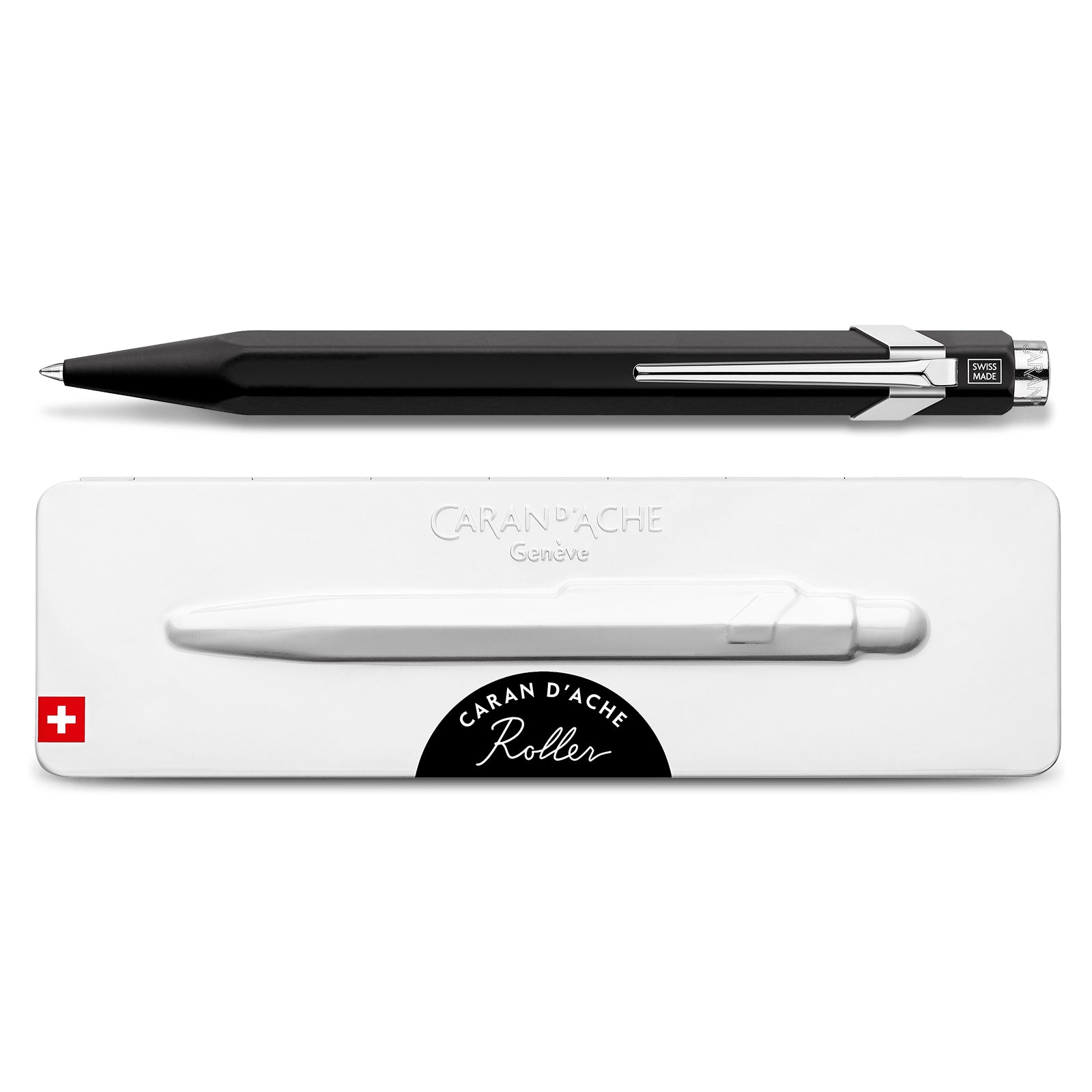 Caran d-Ache Caran d’Ache 849 – Tintenroller, 0,7 mm, schwarz, Druckmechanik, Aluminium