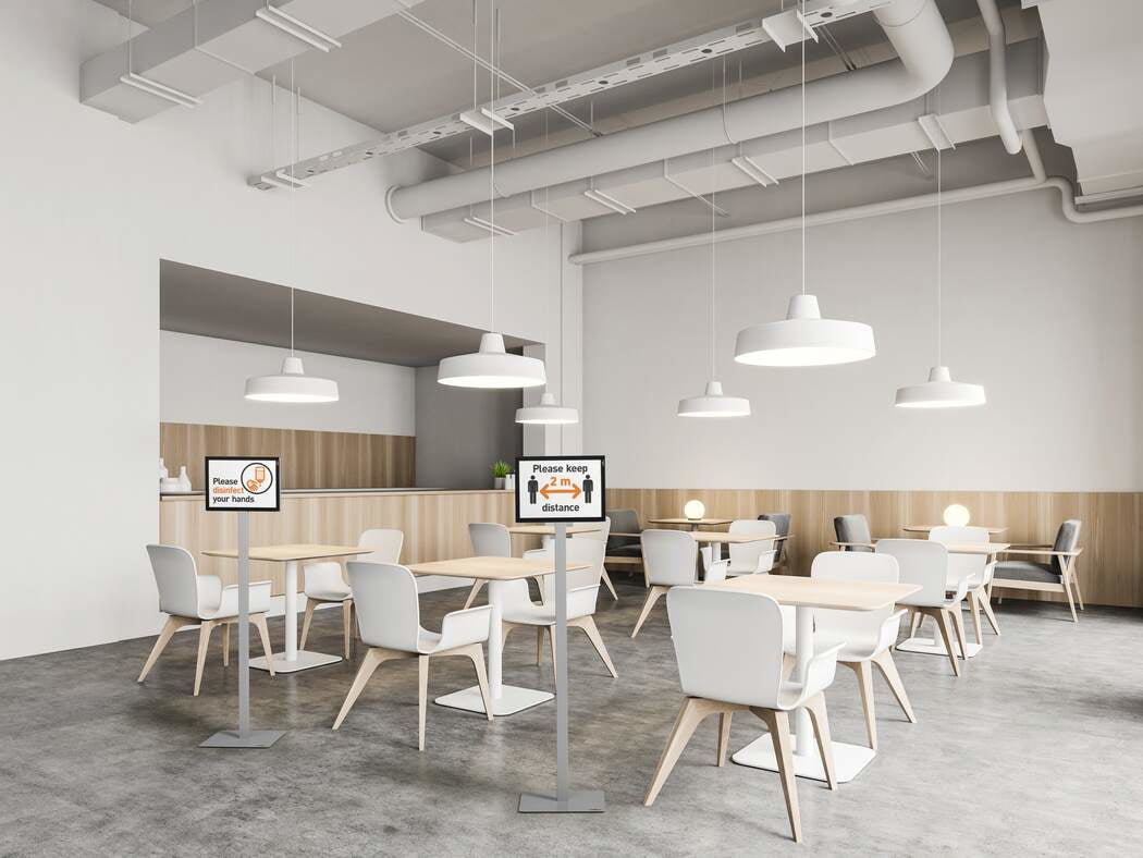 Durable Duraframe Infoständer – für A4 Hoch-/Querformat, magnetisch, silber/schwarz, Metall