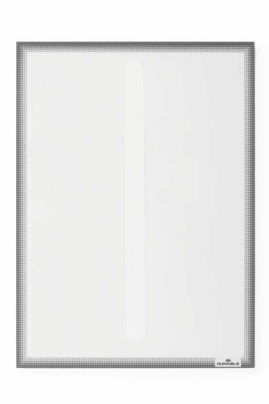 Durable Info-Rahmen – 236 × 323 mm, grau, selbstklebend, wiederablösbar, für A4
