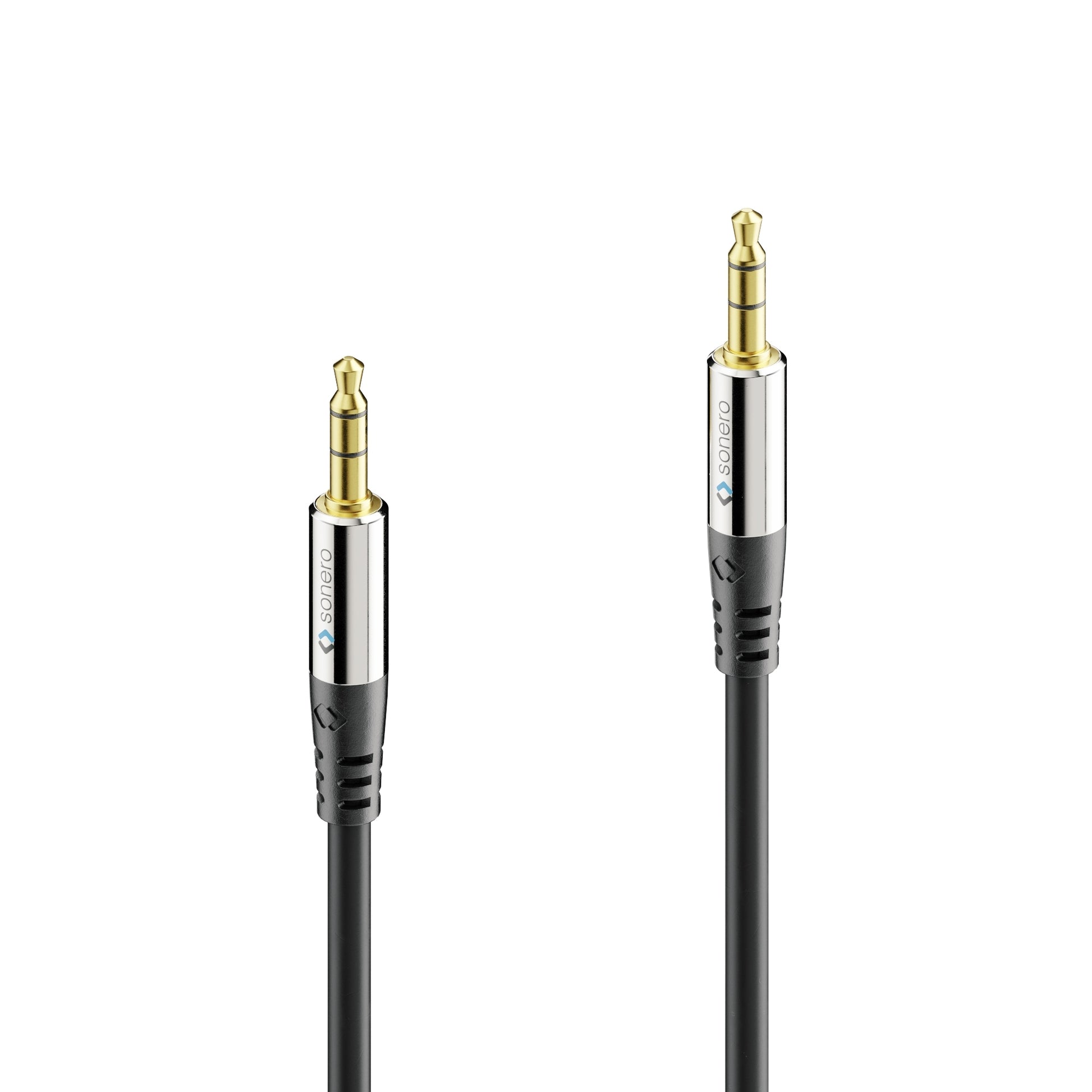 Sonero 3,5-mm-Klinkenkabel – Stecker zu Stecker – 1 m, 3-polig, vergoldete Stecker