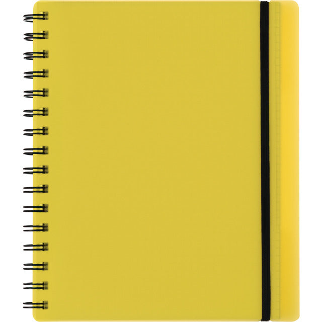 Kolma Collegeblock A5, kariert, Spiralbindung, 100 Blatt, 2-fach gelocht, perforiert, 70 g/m² – gelb