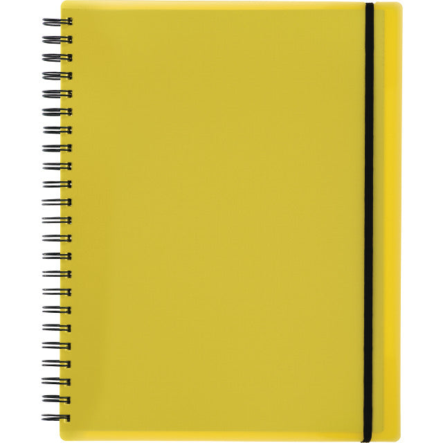 Kolma Collegeblock A4, kariert, Spiralbindung, 100 Blatt, 4-fach gelocht, perforiert, 70 g/m² – gelb