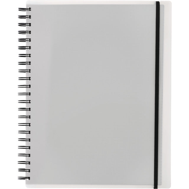 Kolma Collegeblock A4, kariert, Spiralbindung, 100 Blatt, 4-fach gelocht, perforiert, 70 g/m² – transparent
