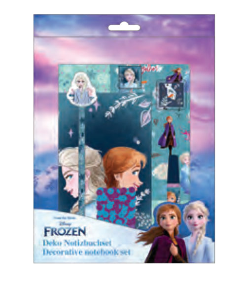 Undercover Frozen Geschenkset – 118 × 177 mm – 60 Seiten – Pailletten, Stickerbogen – mehrfarbig