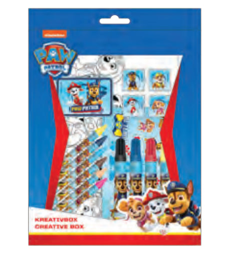 Undercover Kreativbox – Paw Patrol – inkl. 10 A5-Poster, 4 Fasermaler, 6 Wachsmalkreiden – ab 2 Jahren