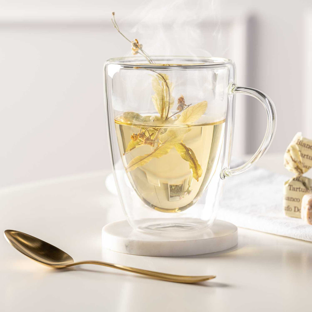 LEONARDO Kaffeetasse – 4er Set, 300 ml, Ø 9 cm, Borosilikatglas, doppelwandig