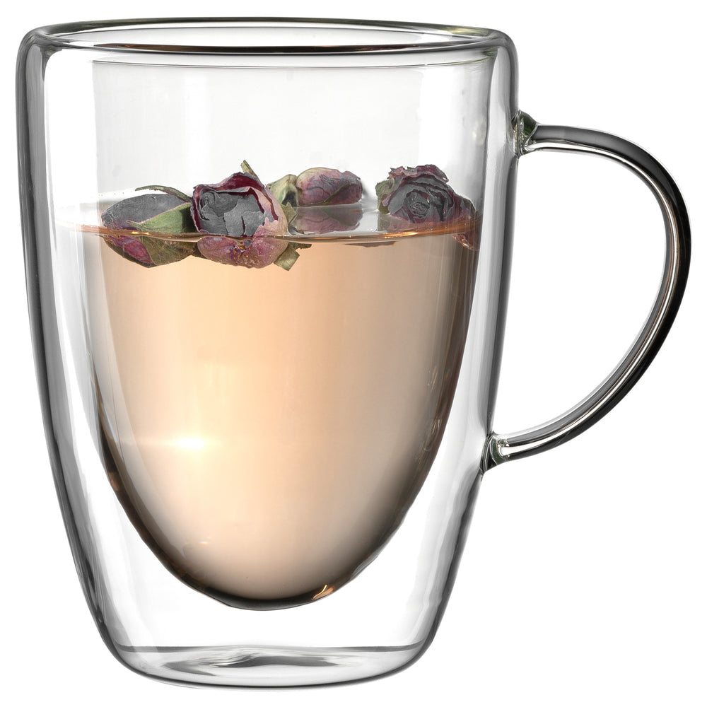 LEONARDO Kaffeetasse – 4er Set, 300 ml, Ø 9 cm, Borosilikatglas, doppelwandig