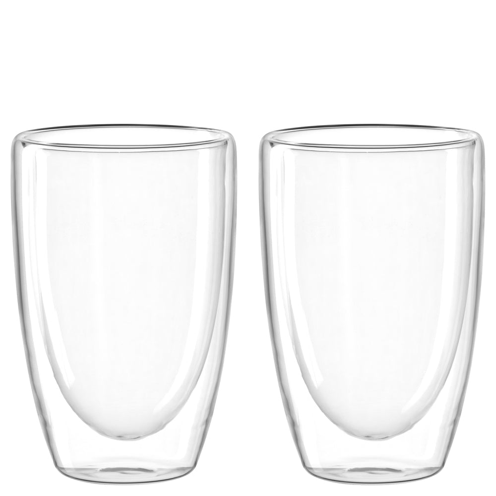 LEONARDO Thermobecher – 0,40 l, Borosilikatglas, transparent, doppelwandig