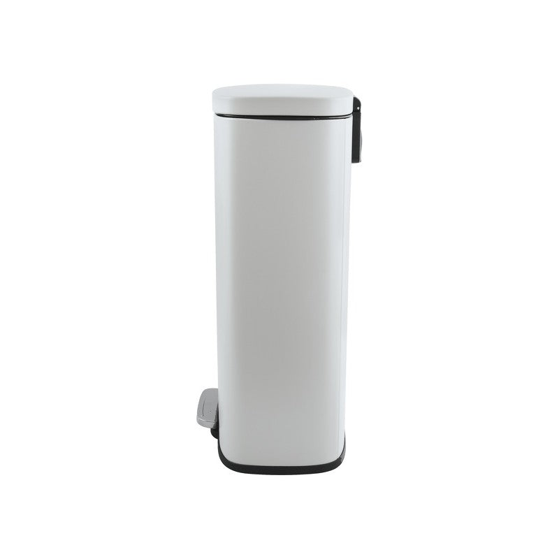 MSV Treteimer – 30 l – Stahl, rechteckig – weiss