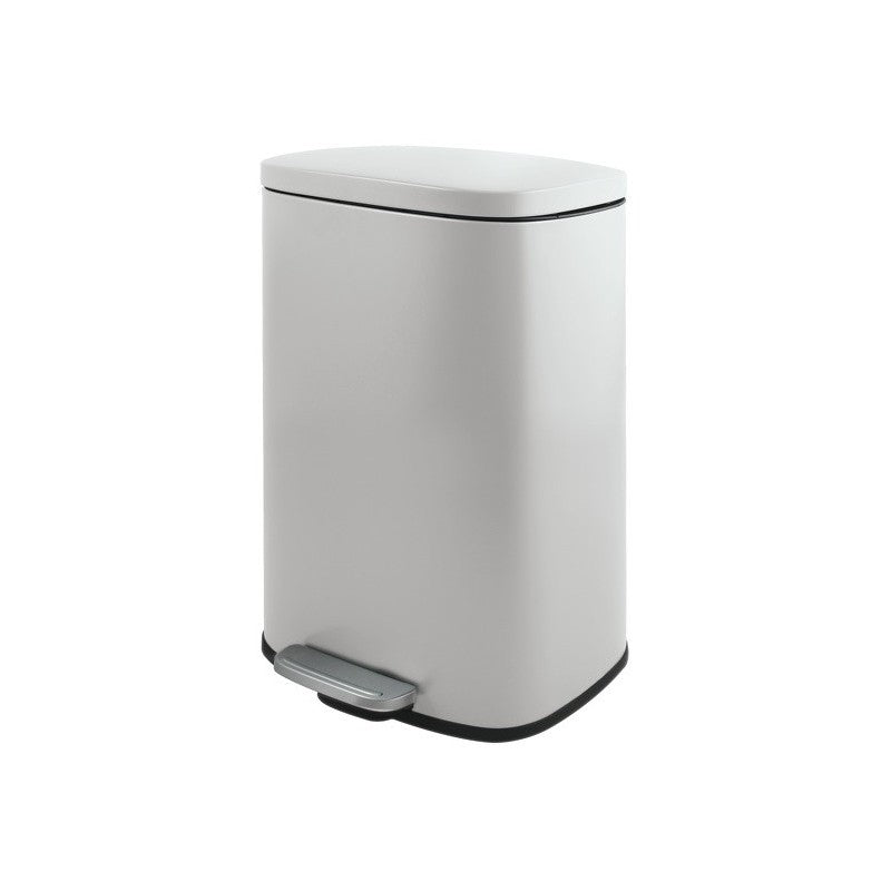 MSV Treteimer – 30 l – Stahl, rechteckig – weiss