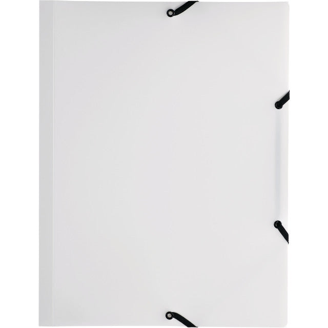Kolma Sammelmappe für A4, Kunststoff, Weiss, mit Gummizug