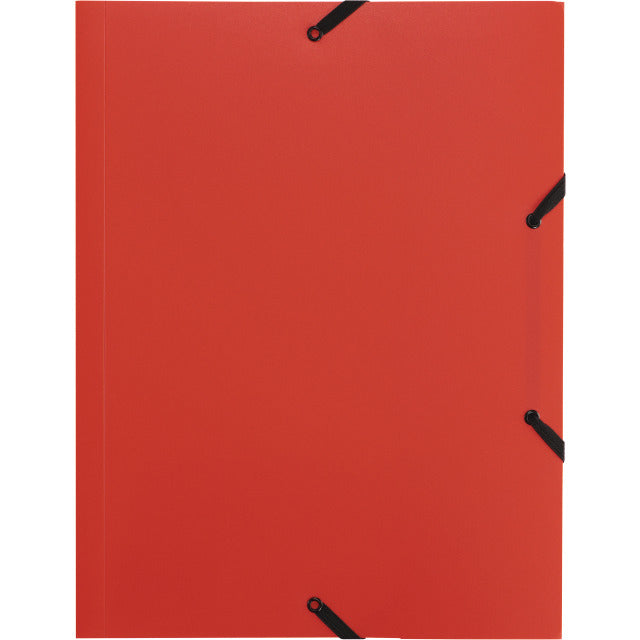 Kolma Sammelmappe für A4, Kunststoff, Rot, mit Gummizug