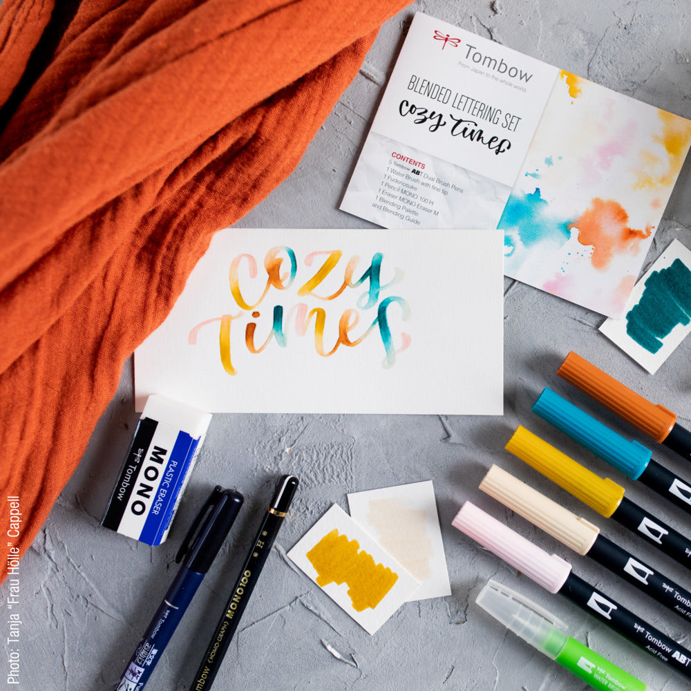 Tombow Bastelset Blended Lettering Cozy Times – 5 ABT Dual Brush Pens, 10-teilig