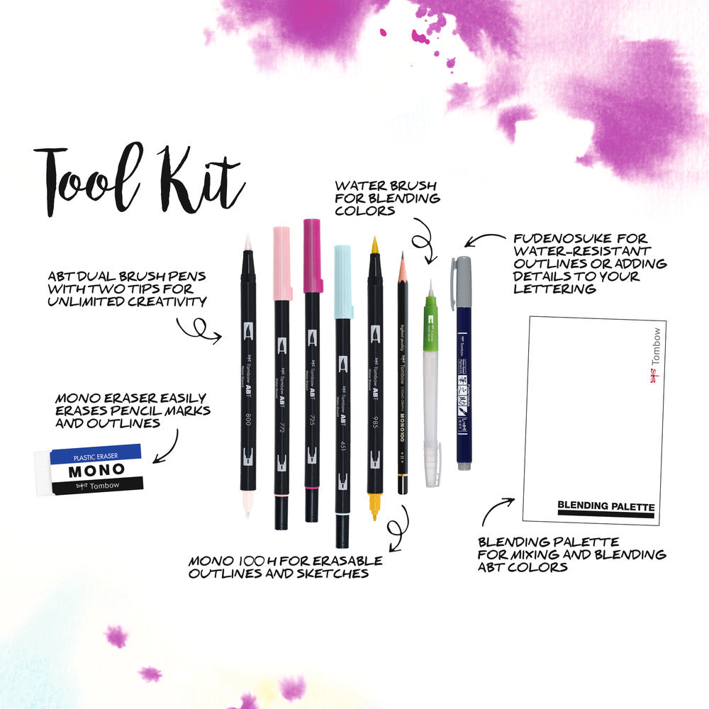 Tombow Bastelset Blended Lettering Cozy Times – 5 ABT Dual Brush Pens, 10-teilig