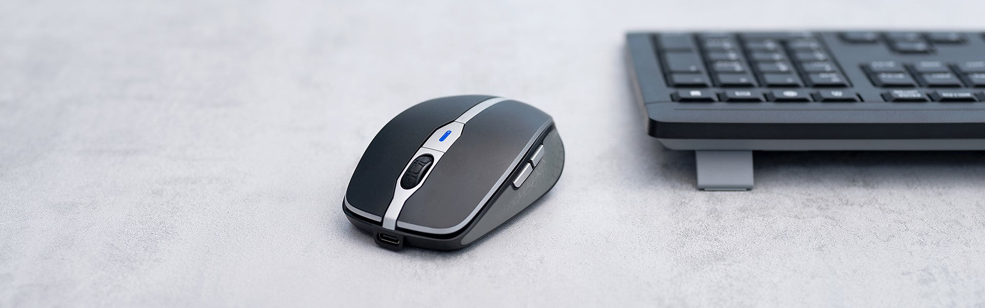 CHERRY MW 9100 Maus – kabellos, Bluetooth + 2,4 GHz, USB-A, 2'400 dpi, 6 Tasten, beidhändig, schwarz