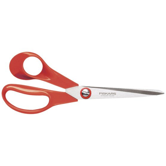 Fiskars Universalschere Classic – 21 cm, Edelstahl, für Linkshänder, Silber