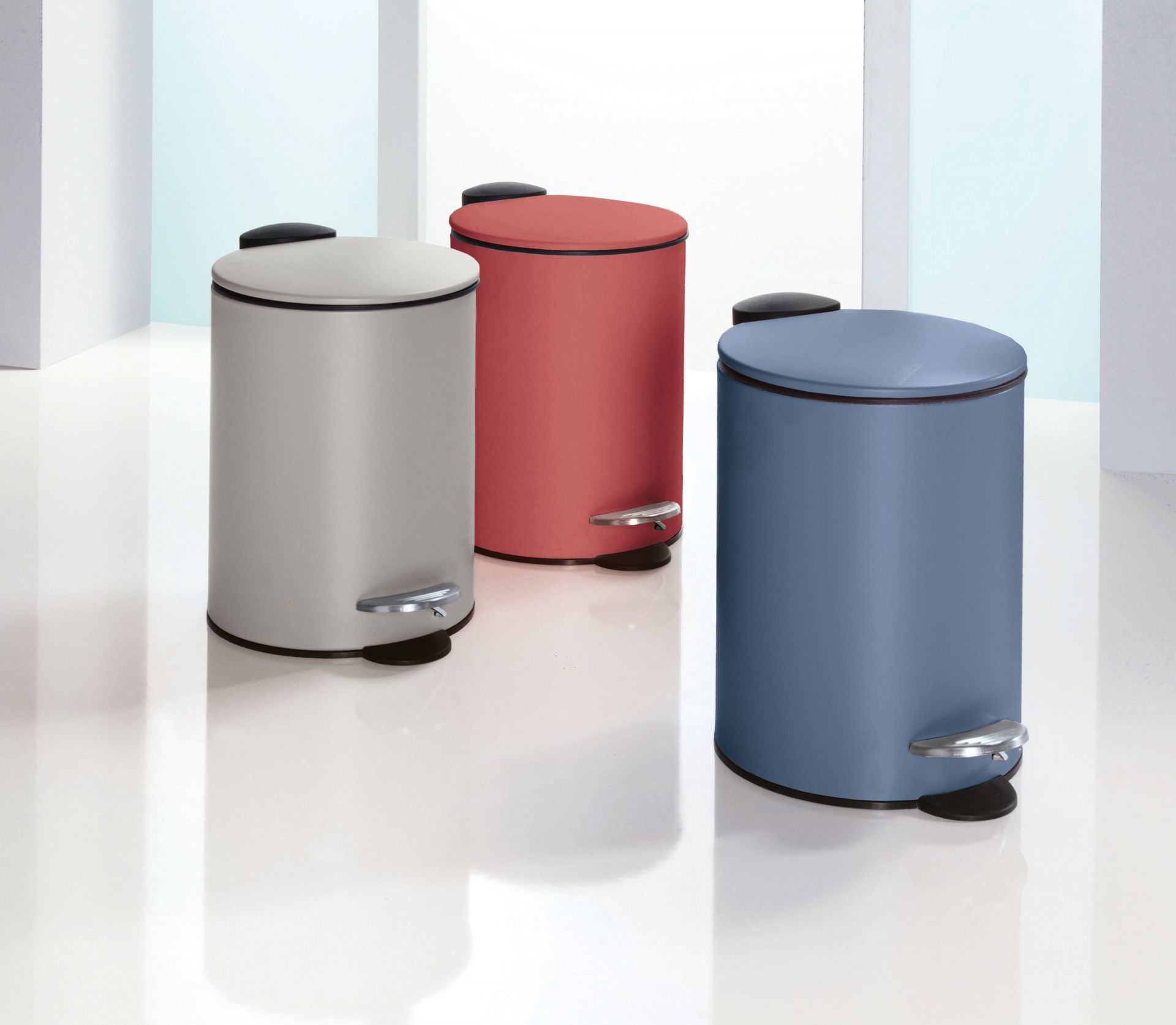 Kleine Wolke Papierkorb – 3 l – Metall, Dunkelblau – Ø 170 × H 236 mm