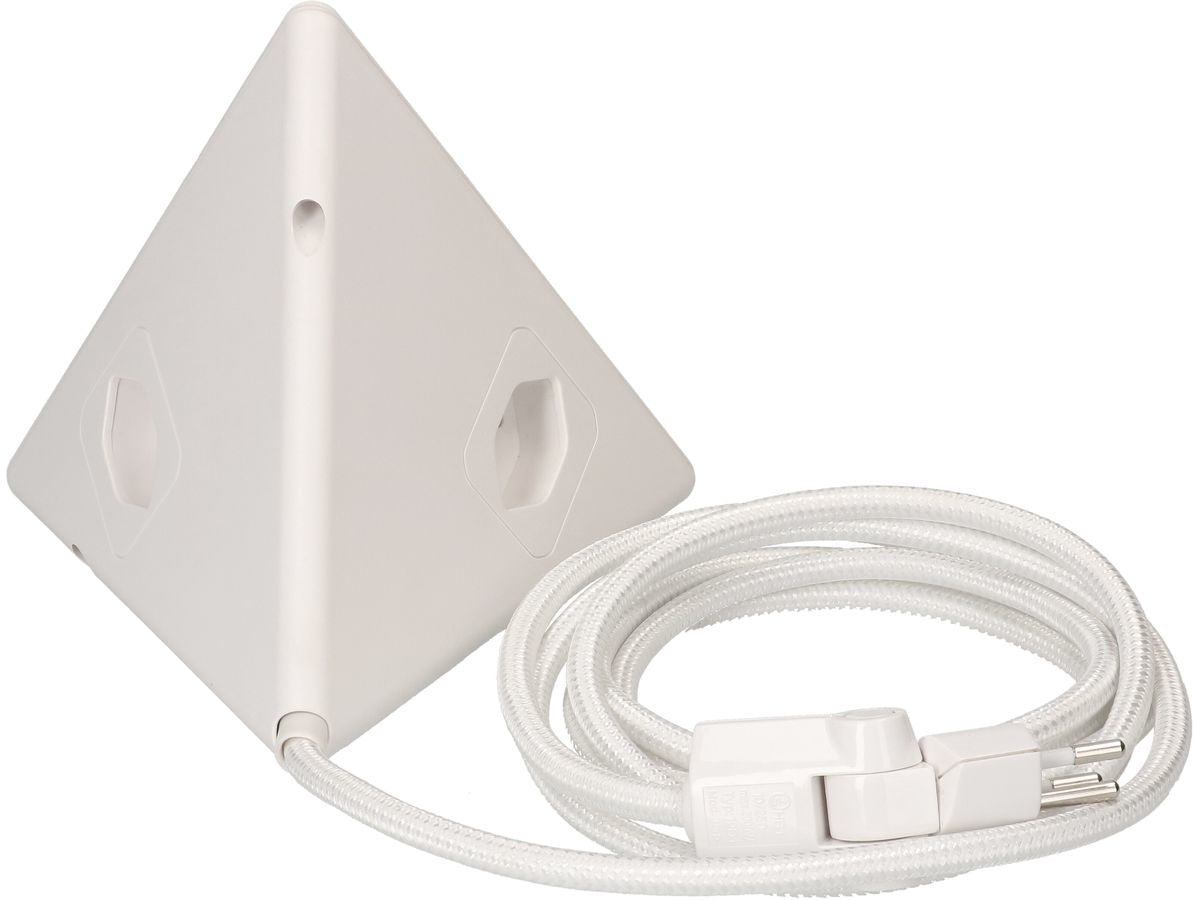 Max Hauri AG Max Hauri – Steckdosenleiste, 2× T13, 1× USB‑A, 1× USB‑C, 2,5 m, Stecker T12, weiss, ohne Schalter