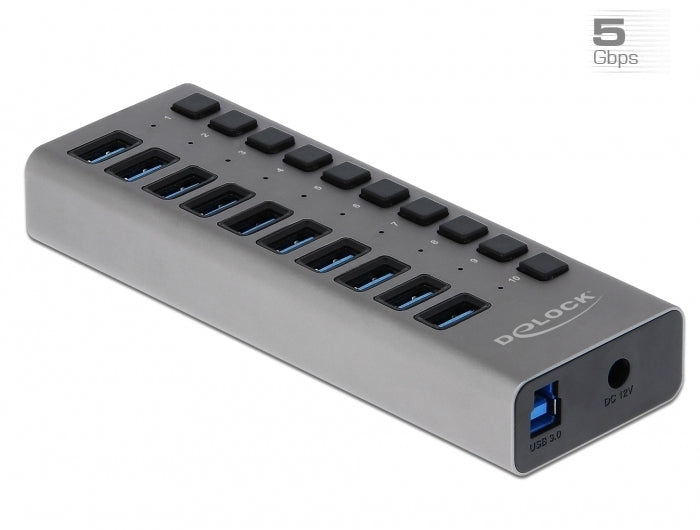 DeLOCK 63670 USB-Hub – 10× USB-A, für Windows/Mac/Linux