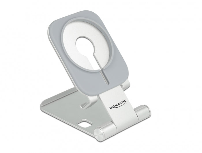 DeLOCK Tischständer, faltbar, für MagSafe – Silber, Aluminium