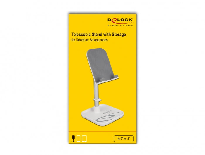 DELOCK Tablet-Ständer – für Geräte bis 12" – Silber