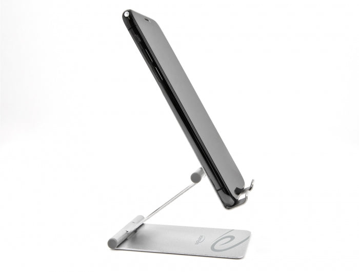 DeLOCK Verstellbarer, faltbarer Tischständer – für Geräte bis 12" – Silber, Aluminium