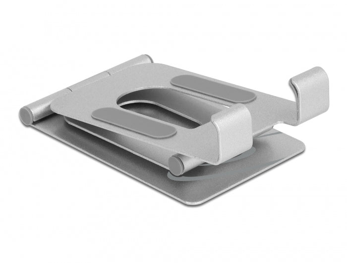 DeLOCK Verstellbarer, faltbarer Tischständer – für Geräte bis 12" – Silber, Aluminium