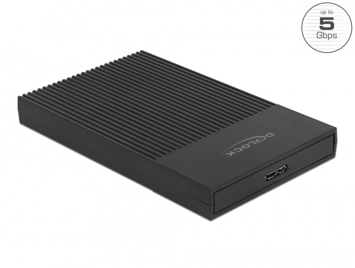 DeLOCK 42011 – 1-Bay Gehäuse – für 2,5" HDD/SSD, SATA III, Micro-USB 3.0