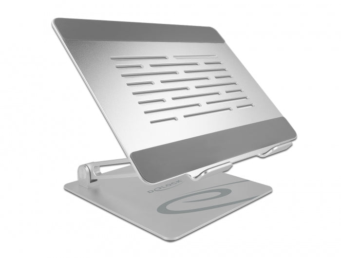 DeLOCK Laptop-Ständer – bis 15,6", höhenverstellbar, zusammenklappbar – Aluminium