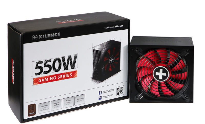 Xilence XP550R10 ATX-Netzteil 550 W 80 PLUS Bronze – nicht-modular, ATX 2.4