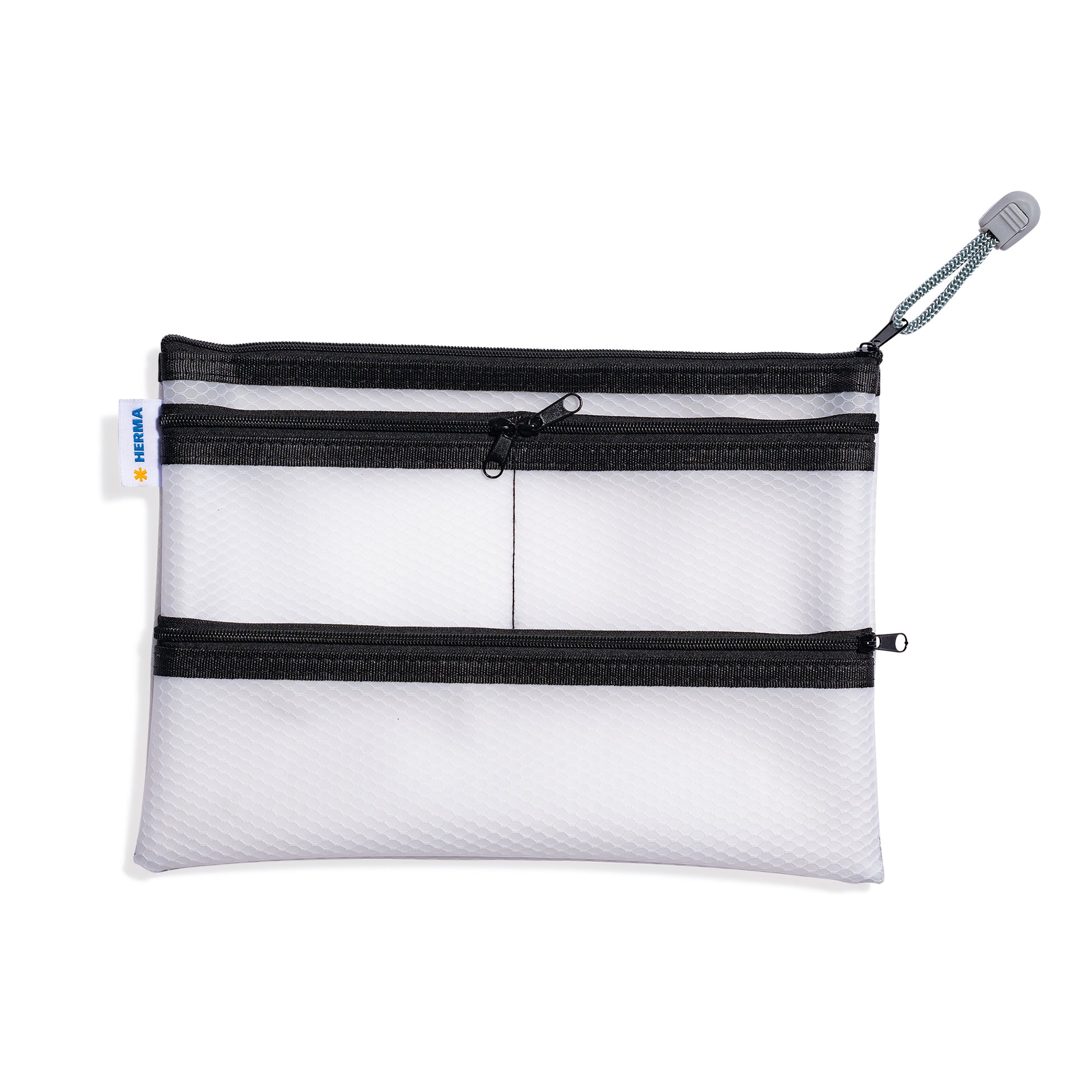 HERMA Reissverschlusstasche – 260 × 190 mm, Kunststoff, Schwarz – 1 Stück