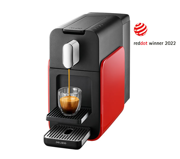 Delizio Brava 10196198 Kapselmaschine – für Delizio-Kapseln, 19 bar, 1,3 l, Rot