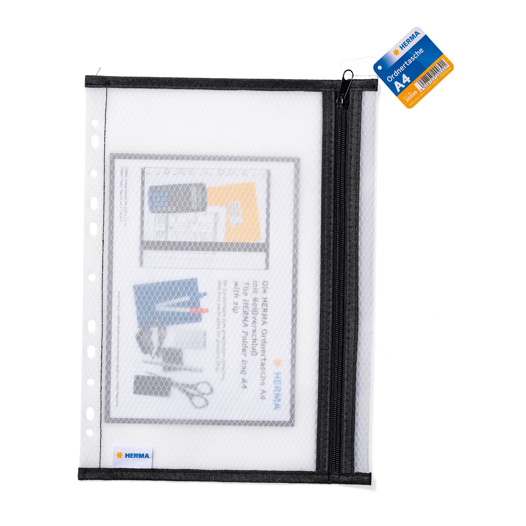 HERMA Sichtmappe A4 – transparent, Kunststoff, glänzend, 180 µm