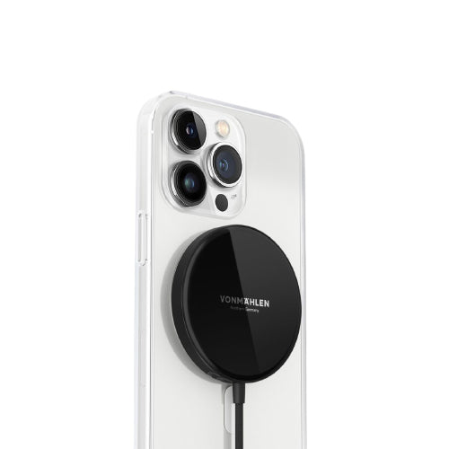 Vonmählen Aura Mini Ladegerät – 15 W, 1× USB-C, Qi, mit Kabel (1,5 m) – für iPhone ab Reihe 12