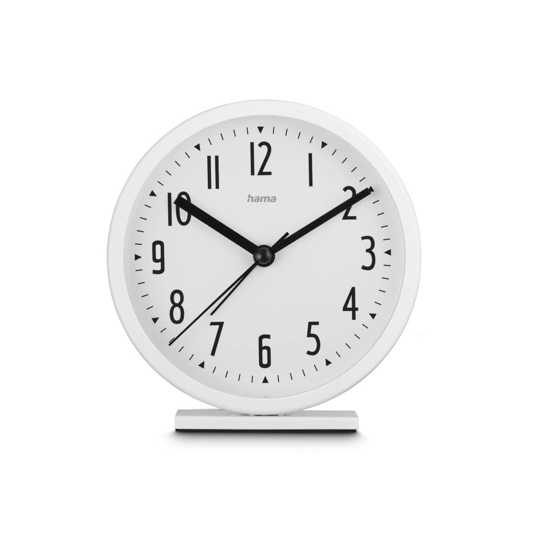 Hama Skye Wecker – Analog, lautlos, Ø 11,2 cm, weiss, Kunststoff