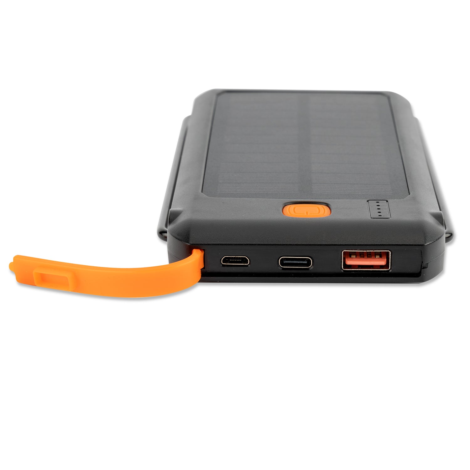 4smarts Powerbank 10000 mAh, PD 18 W, 1× USB-C, Solarpanel, mit Ständer, Schwarz