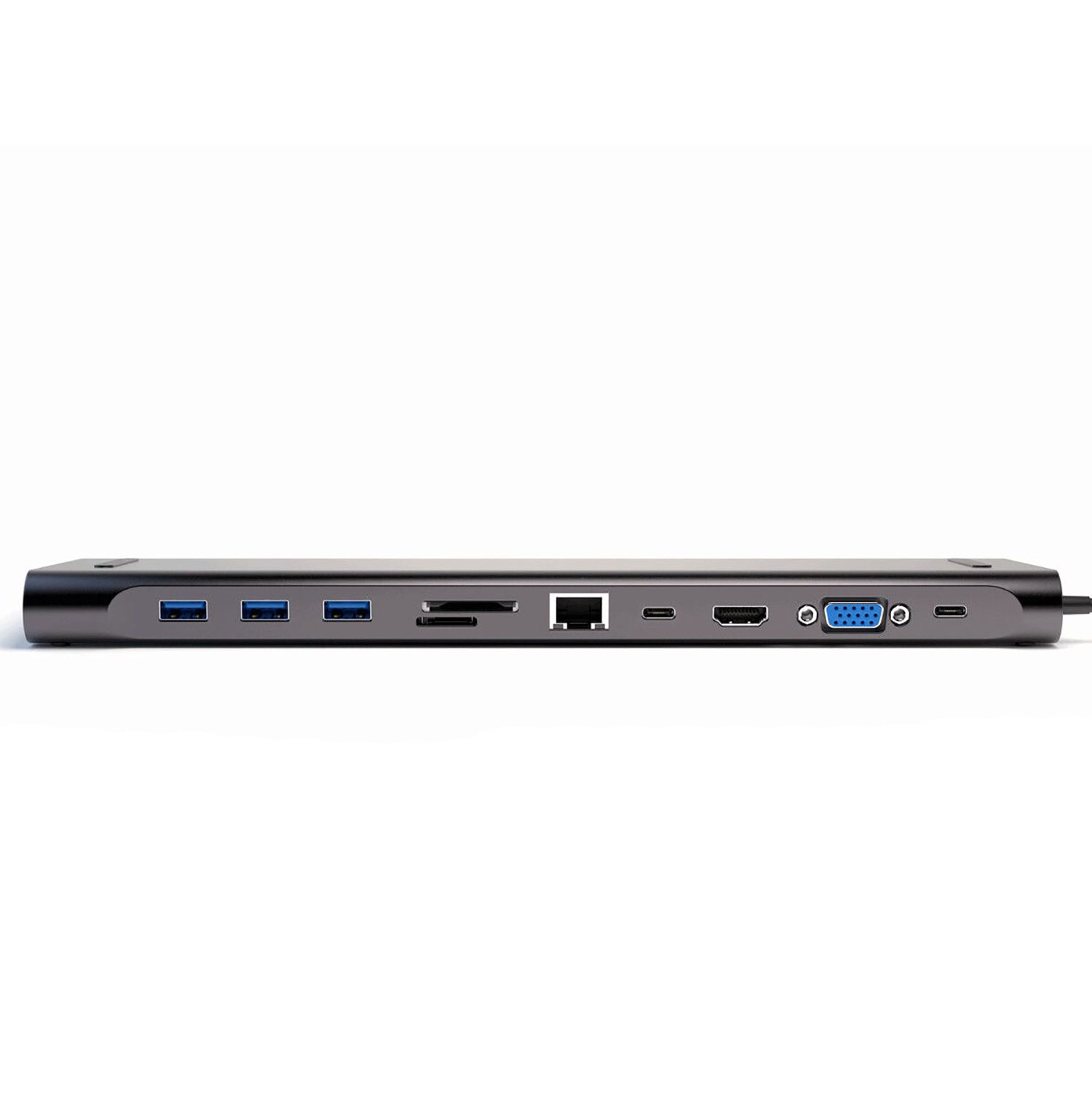 4smarts 11in1 Multiport-Adapter – USB-C, 1× HDMI, 1× VGA, 3× USB-A, 100 W PD, GbE, für USB-C-Geräte