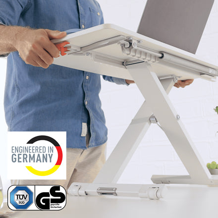 Leitz Stehtisch – 35 × 70 × 4,8–31 cm – Grau – Höhenverstellbar