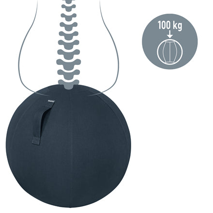 Leitz Sitzball Ergo Cosy Active – Ø 65 cm, samtgrau