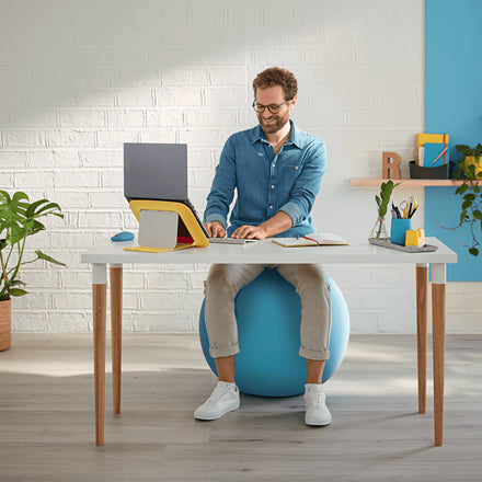 Leitz Sitzball Ergo Cosy Active – Ø 65 cm, 100 kg, sanftes Blau