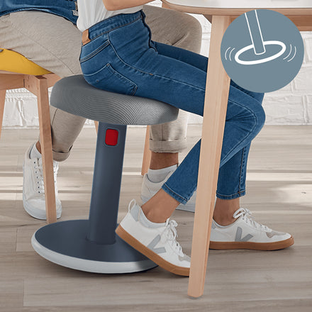 Leitz Hocker Ergo Cosy Active – Sitzhöhe 46–79 cm, 110 kg, grau