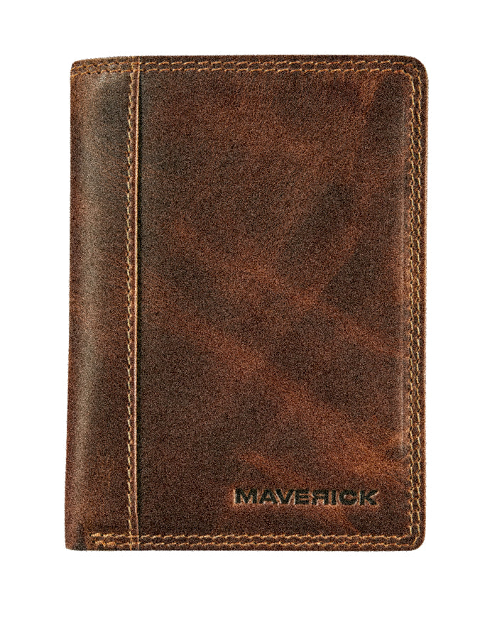 Maverick Kartenetui – RFID-Schutz – 90 × 123 mm – Braun – Leder – 1 Stk.
