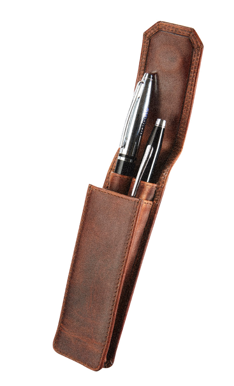 Maverick Etui, leer, für 2 Stifte – braun – Leder