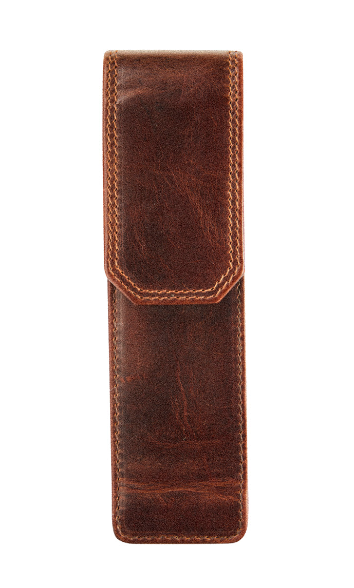Maverick Etui, leer, für 2 Stifte – braun – Leder