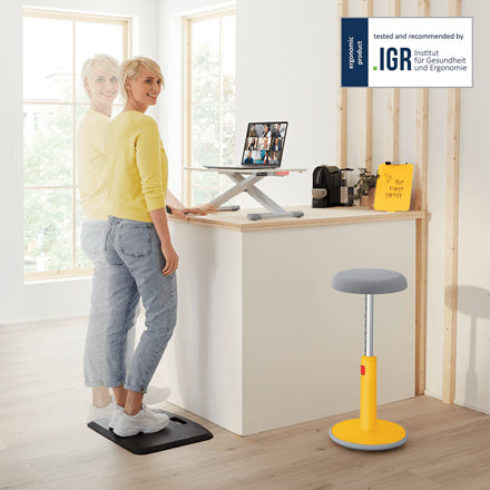 Leitz Stehtisch – 35 × 70 × 4,8–31 cm – Grau – Höhenverstellbar