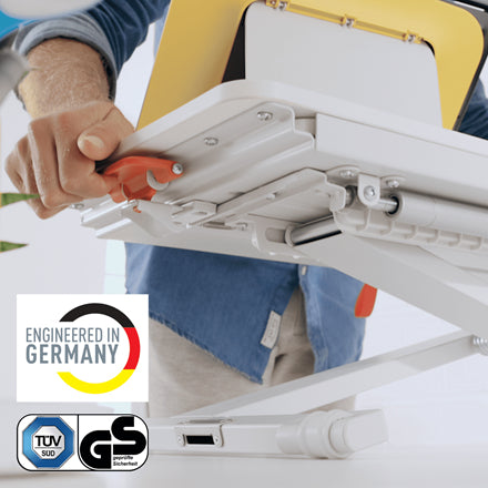 Leitz Stehtisch – 42 × 80 × 7,2-38 cm – grau – höhenverstellbar