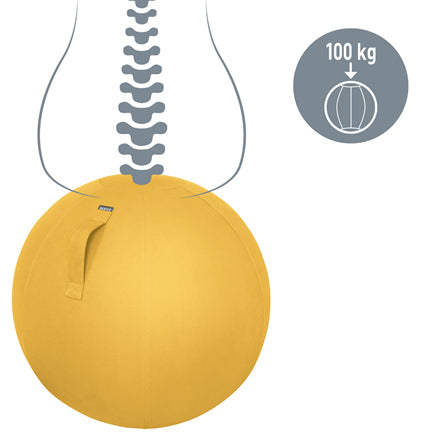 Leitz Sitzball Ergo Cosy Active – Ø 65 cm, warmes Gelb